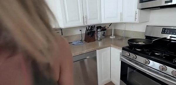  Step brother and sister sister kitchen fuck